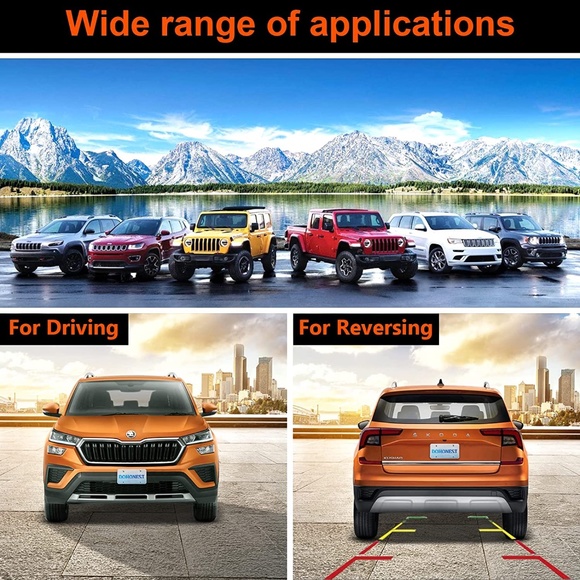 Backup Camera HD Waterproof Night Vision Metal Rear View for Car Truck Pickup RV - Picture 7 of 9